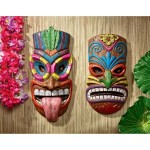 Design Toscano S/2 Tiki Face Plaques