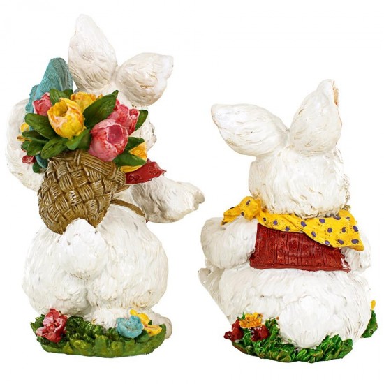 Design Toscano Constance And Mortimer Easter Bunnies