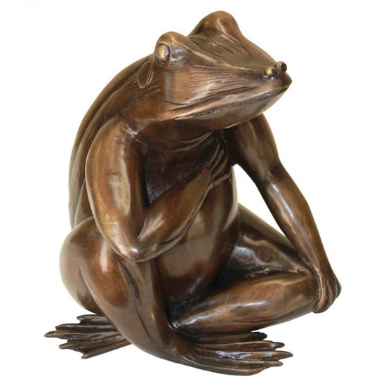 Design Toscano Forever In My Heart Frog Bronze Statue