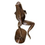 Design Toscano Giant Leaping Frog Bronze Statue