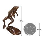 Design Toscano Giant Leaping Frog Bronze Statue