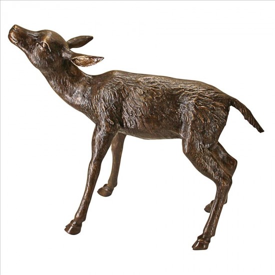 Design Toscano Standing Fawn Bronze Statue