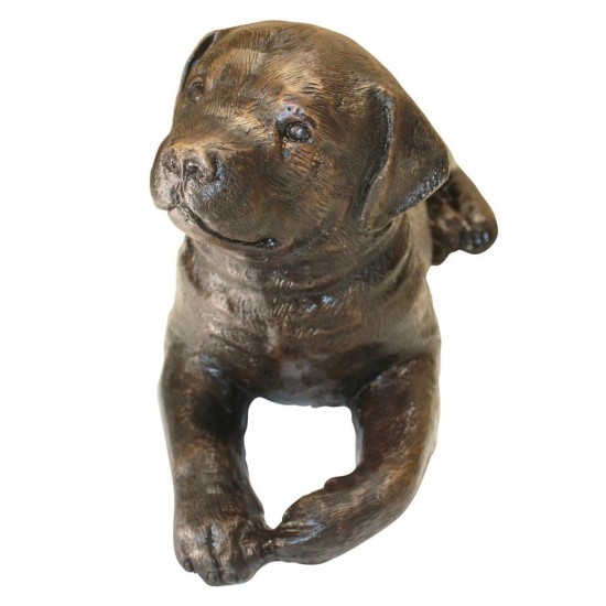 Design Toscano Labrador Puppy Dog Bronze Statue