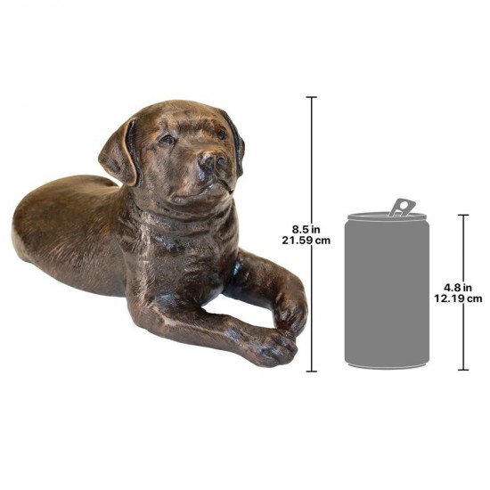 Design Toscano Labrador Puppy Dog Bronze Statue