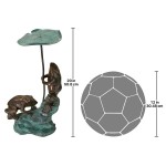 Design Toscano Lily Pad Umbrella Frogs Bronze Statue