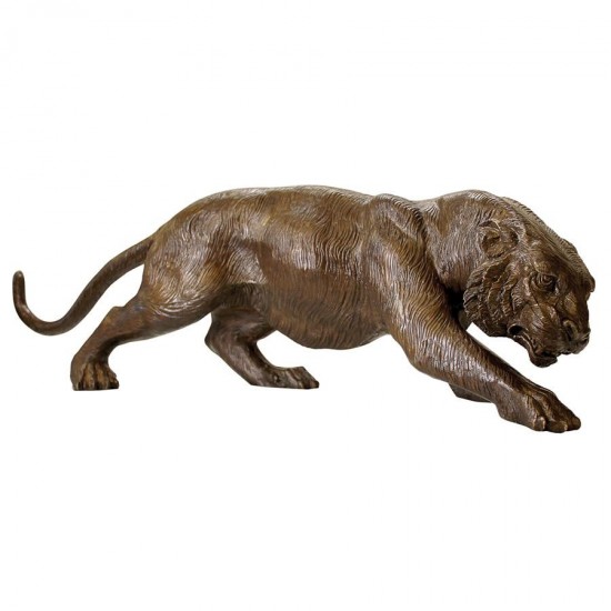 Design Toscano Prowling Tiger Bronze Statue