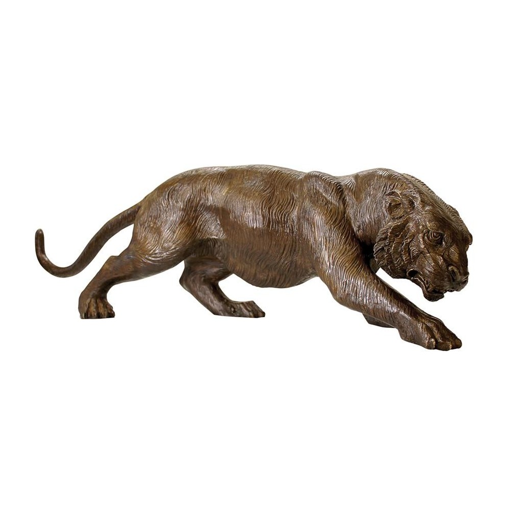 Design Toscano Prowling Tiger Bronze Statue