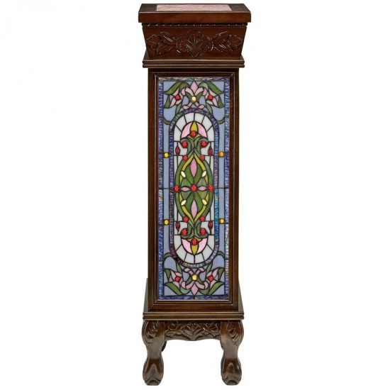 Design Toscano Baldwin Stained Glass Pedestal