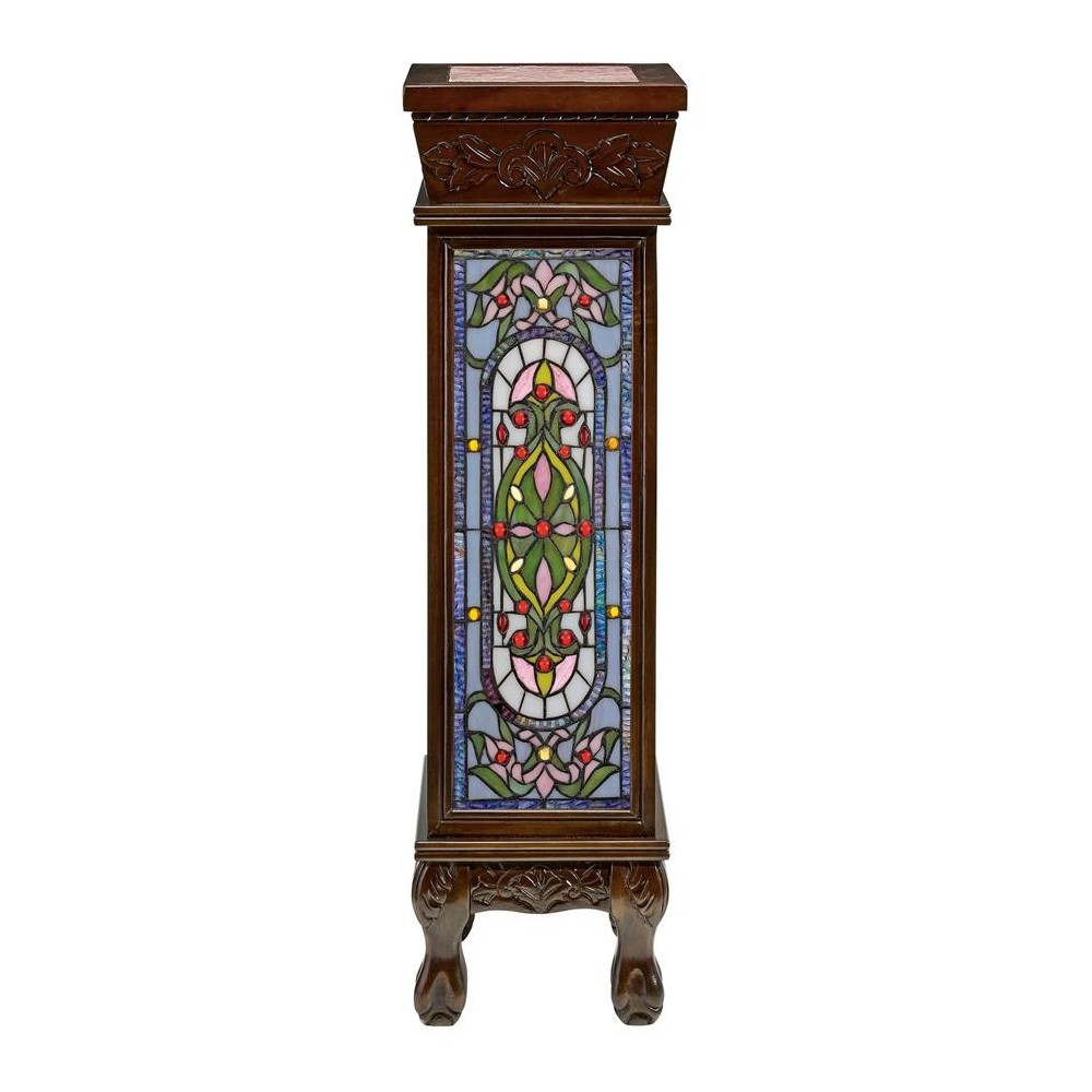 Design Toscano Baldwin Stained Glass Pedestal