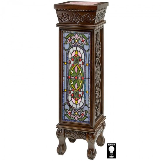 Design Toscano Baldwin Stained Glass Pedestal