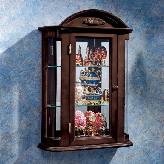 Design Toscano Mahogany Rosedale Curio Cabinet