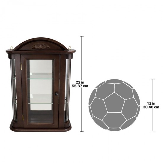 Design Toscano Mahogany Rosedale Curio Cabinet