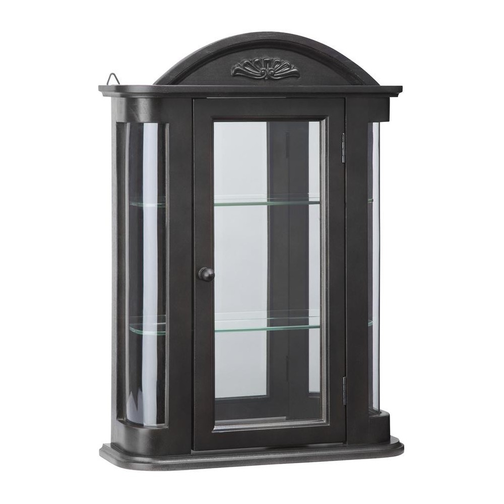 Design Toscano Black Rosedale Hardwood Curio Cabinet