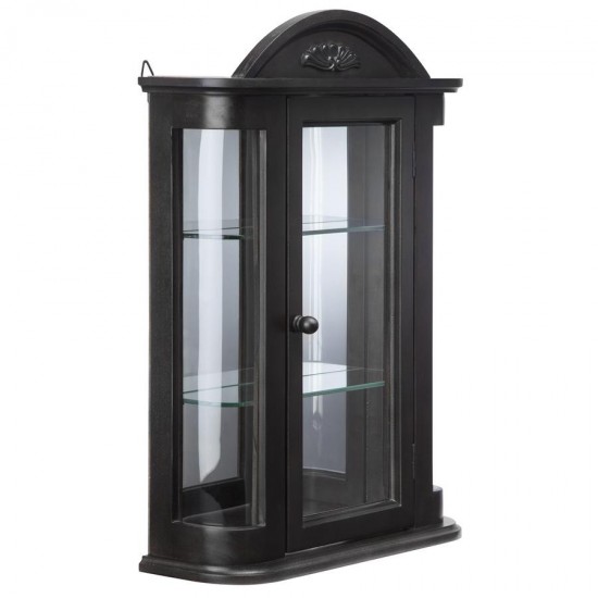 Design Toscano Black Rosedale Hardwood Curio Cabinet