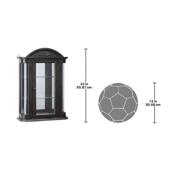 Design Toscano Black Rosedale Hardwood Curio Cabinet