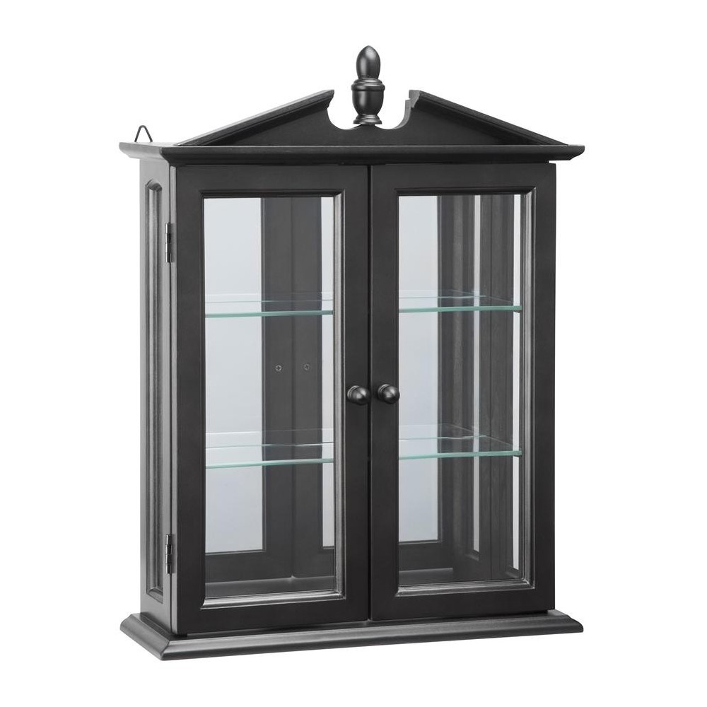 Design Toscano Black Amesbury Manor Curio Cabinet