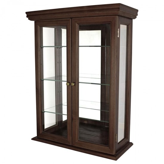 Design Toscano Walnut Country Tuscan Curio Cabinet