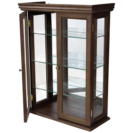 Design Toscano Walnut Country Tuscan Curio Cabinet