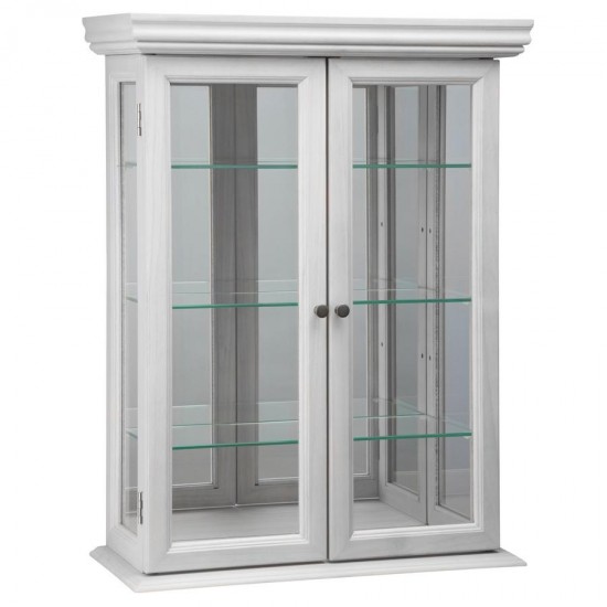 Design Toscano White Country Tuscan Curio Cabinet