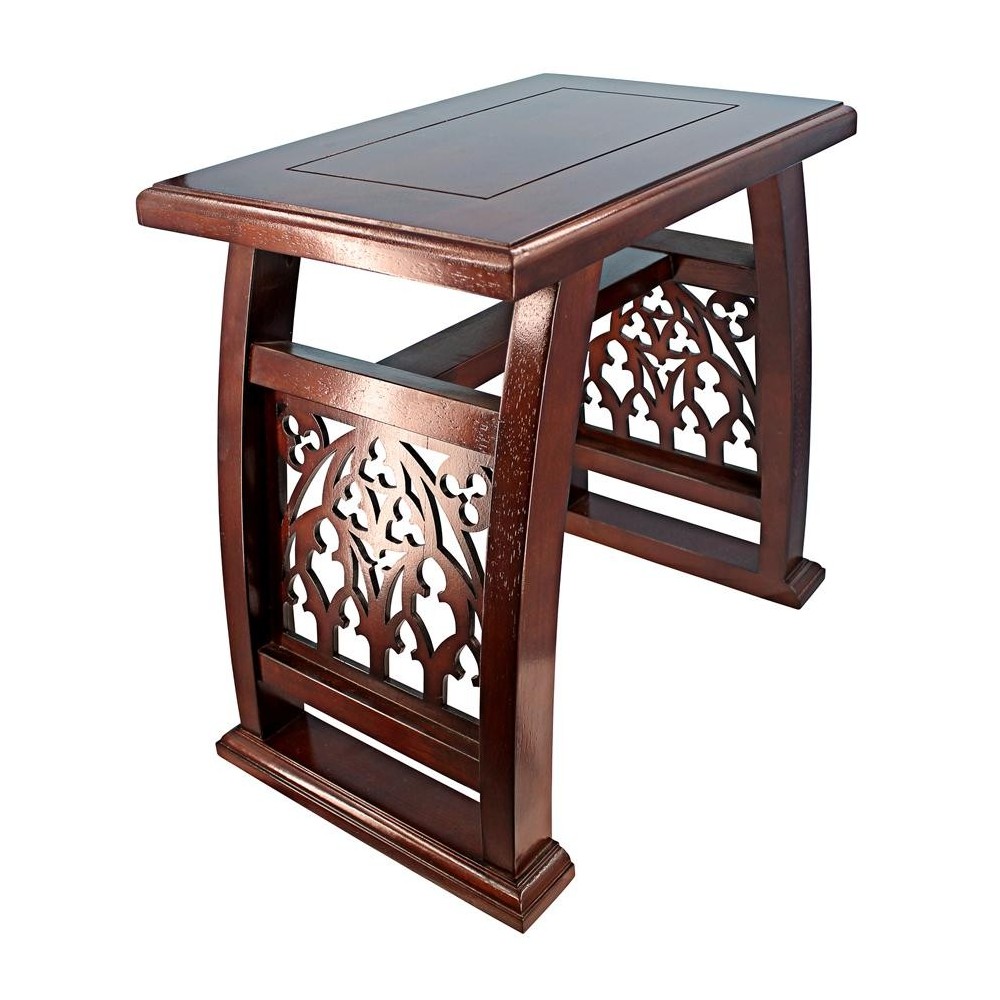 Design Toscano St Thomas Aquinas Gothic Wooden Stool