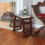 Design Toscano St Thomas Aquinas Gothic Wooden Stool