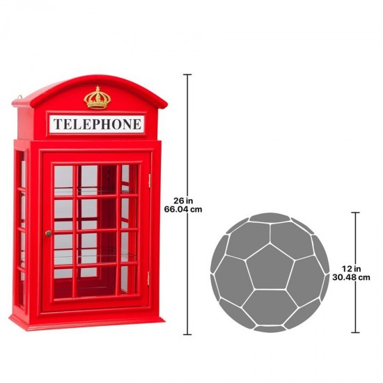 Design Toscano Telephone Booth Curio Cabinet