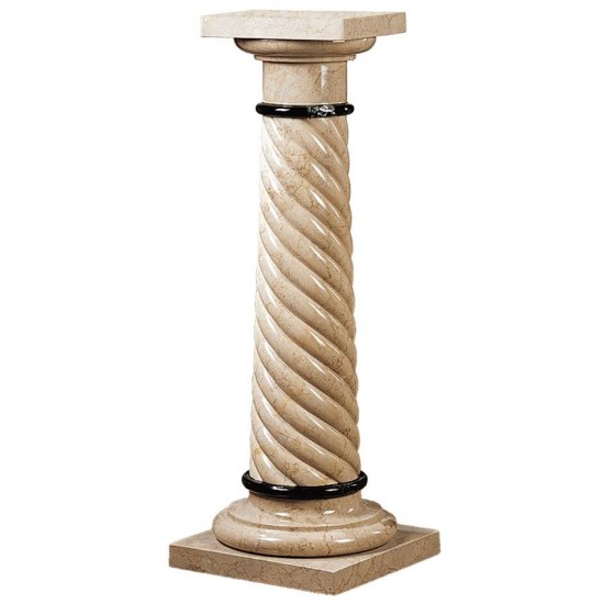 Design Toscano Bottochino Spiraled Marble Column