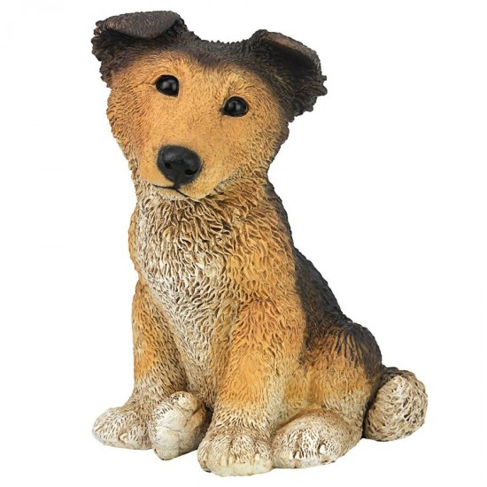 Design Toscano Brown Collie Puppy Statue