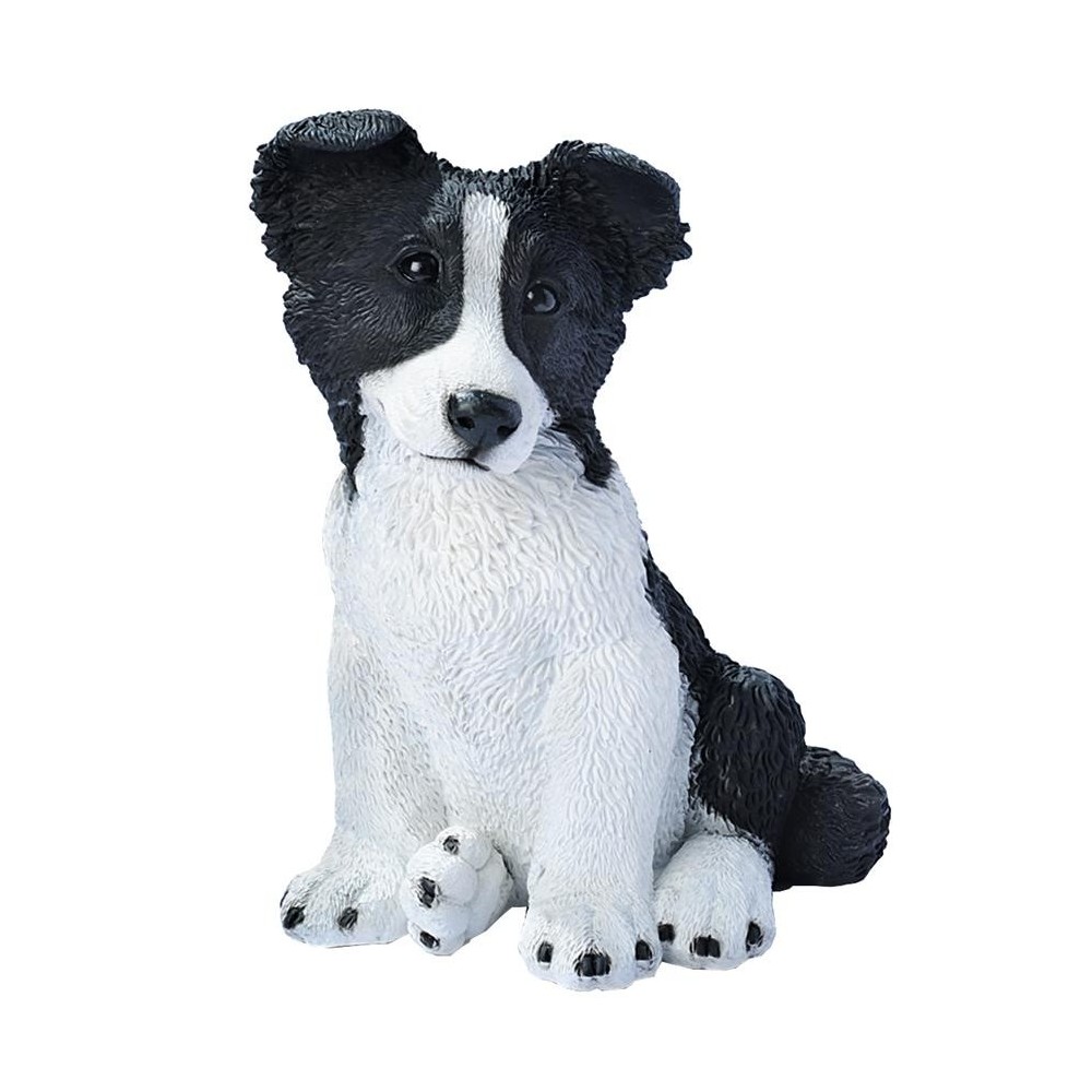 Design Toscano Black & White Border Collie Statue