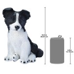 Design Toscano Black & White Border Collie Statue