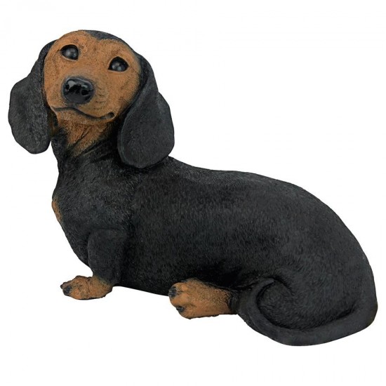Design Toscano Black Dachshund Puppy Statue