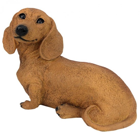 Design Toscano Brown Dachshund Puppy Statue