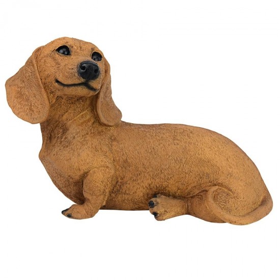 Design Toscano Brown Dachshund Puppy Statue