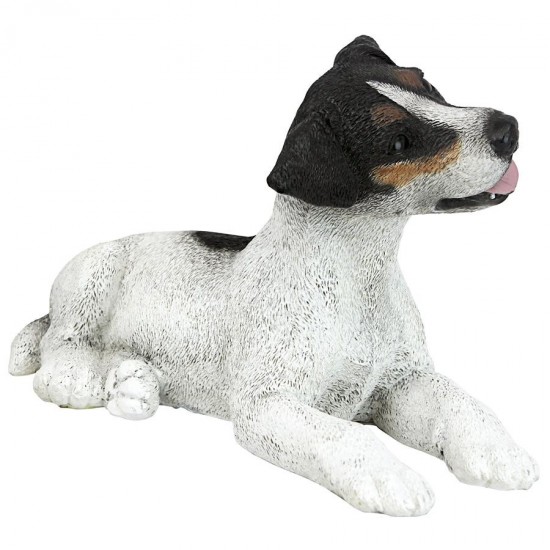 Design Toscano Black & White Jack Russell Puppy Statue