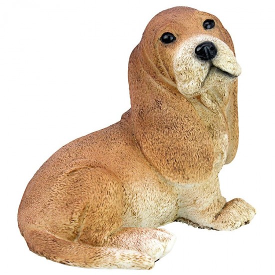 Design Toscano Brown Bassett Puppy Statue