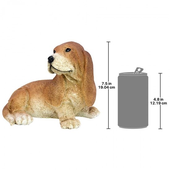 Design Toscano Brown Bassett Puppy Statue