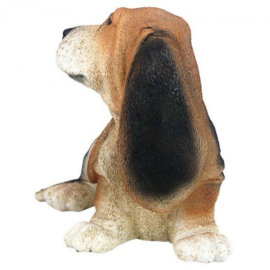 Design Toscano Black & Brown Basset Puppy Statue