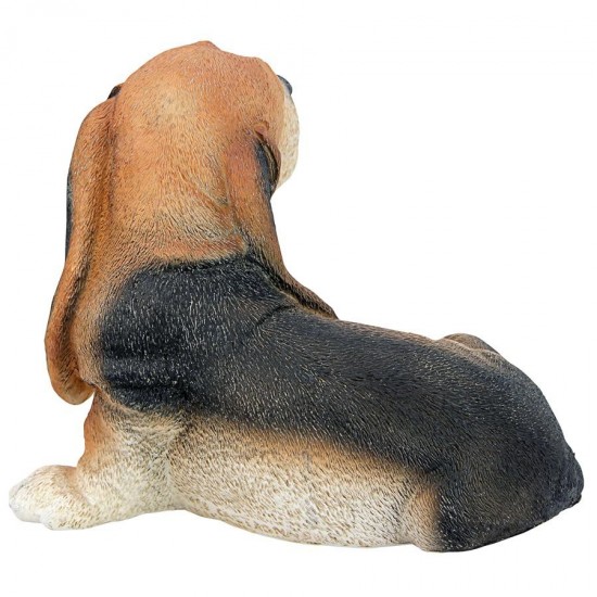 Design Toscano Black & Brown Basset Puppy Statue