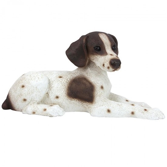 Design Toscano Brown & White Pointer Puppy Statue