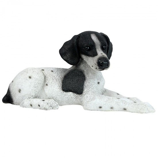 Design Toscano Black & White Pointer Puppy Statue