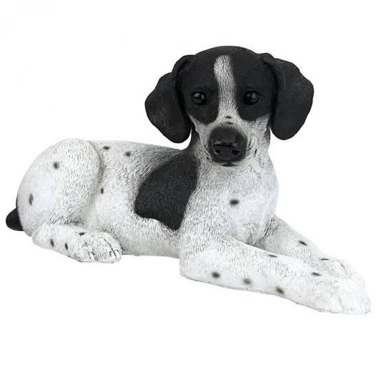 Design Toscano Black & White Pointer Puppy Statue