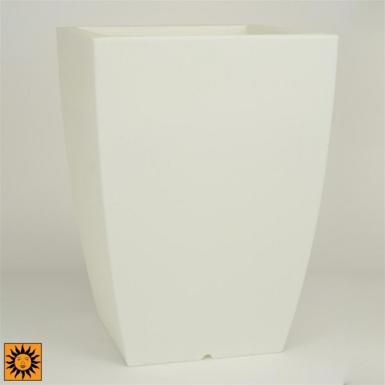 Design Toscano White Luna Square Pot Height 11.5 inch