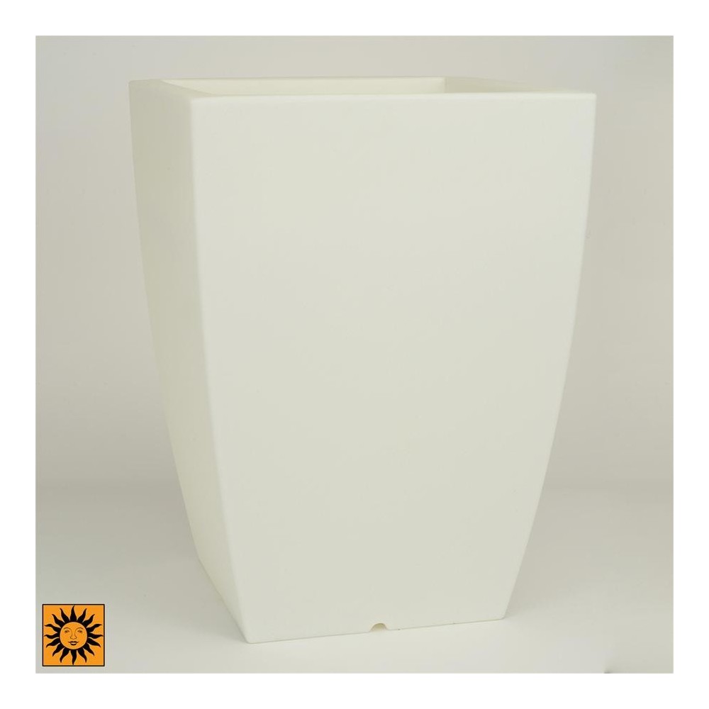 Design Toscano White Luna Square Pot Height 11.5 inch