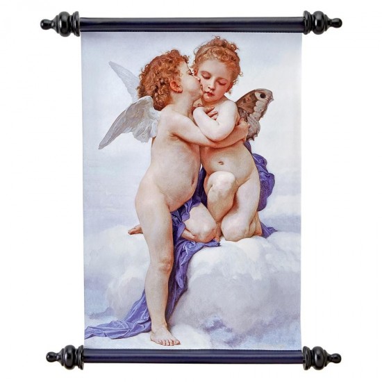 Design Toscano Cupid & Psyche First Kiss Canvas Scroll