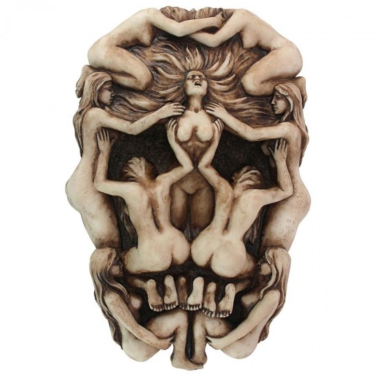 Design Toscano Memento Mori Gothic Death Skull Sculpture By Monte