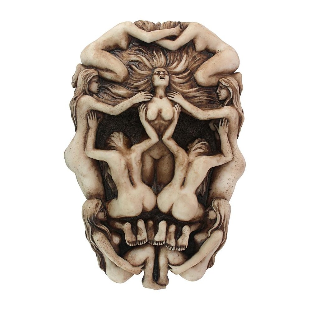 Design Toscano Memento Mori Gothic Death Skull Sculpture By Monte