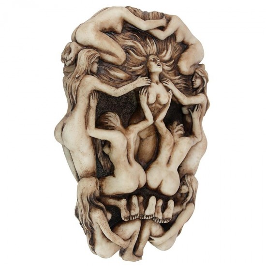 Design Toscano Memento Mori Gothic Death Skull Sculpture By Monte