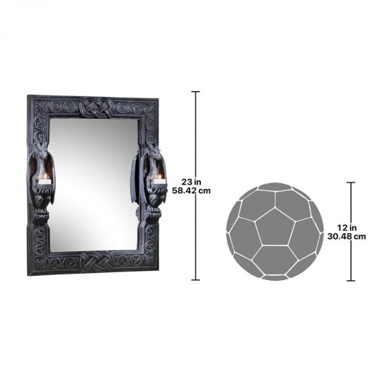 Design Toscano Twin Sentinel Dragons Mirror