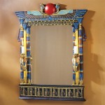 Design Toscano Wadjet Mirror W/ Cobra Sconces