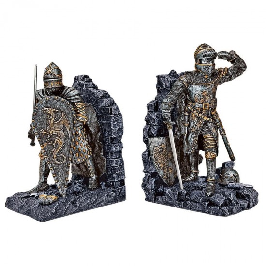 Design Toscano Arthurian Knight Bookends